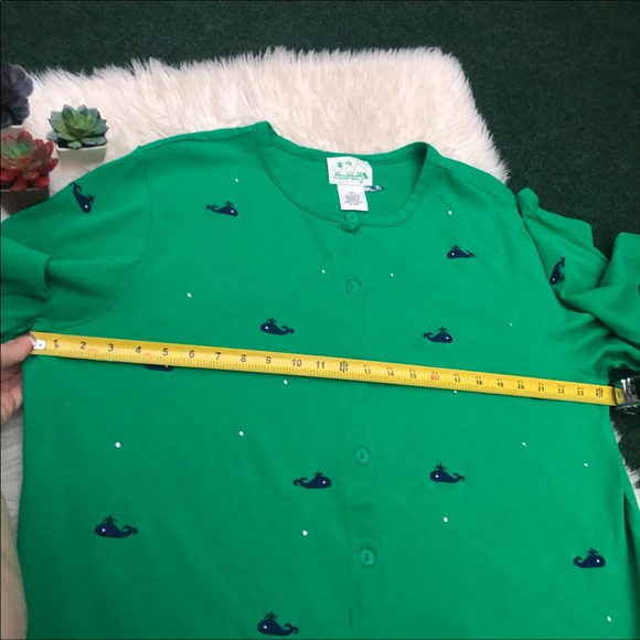 QVC Quacker Factory Rhinestone Embroidered Whale Cardigan - Picture 8 of 13